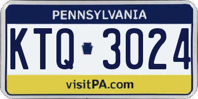 PA license plate KTQ3024