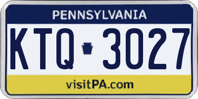PA license plate KTQ3027