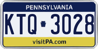 PA license plate KTQ3028
