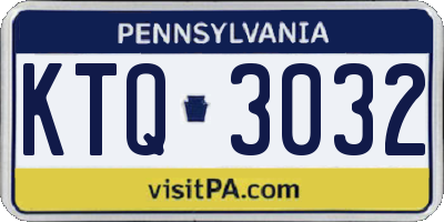 PA license plate KTQ3032