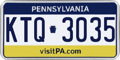 PA license plate KTQ3035