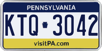 PA license plate KTQ3042