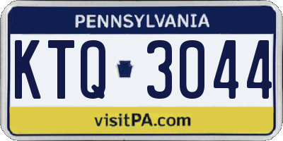 PA license plate KTQ3044