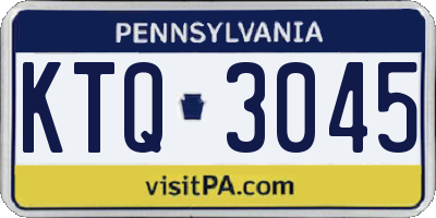 PA license plate KTQ3045