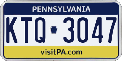 PA license plate KTQ3047