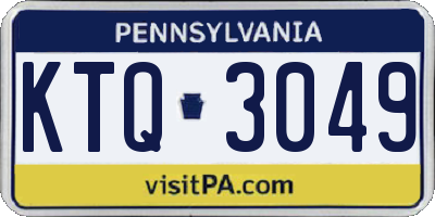 PA license plate KTQ3049