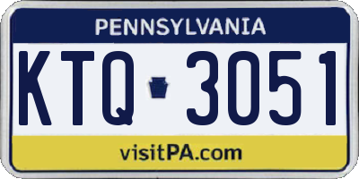 PA license plate KTQ3051