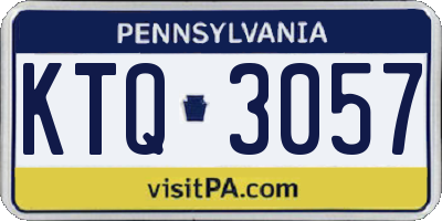 PA license plate KTQ3057