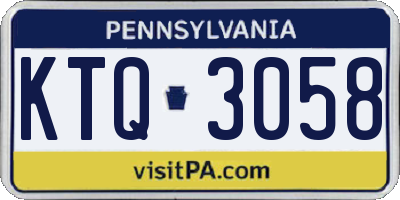 PA license plate KTQ3058