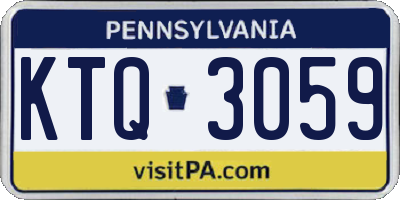 PA license plate KTQ3059