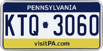 PA license plate KTQ3060