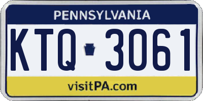 PA license plate KTQ3061
