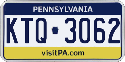 PA license plate KTQ3062