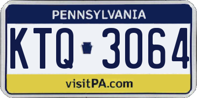 PA license plate KTQ3064