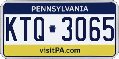PA license plate KTQ3065