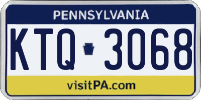 PA license plate KTQ3068