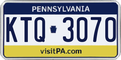 PA license plate KTQ3070