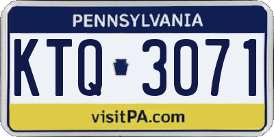 PA license plate KTQ3071