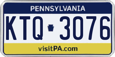 PA license plate KTQ3076