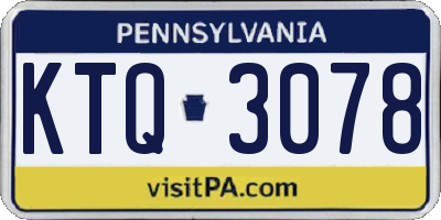 PA license plate KTQ3078