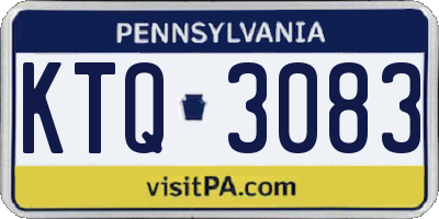 PA license plate KTQ3083