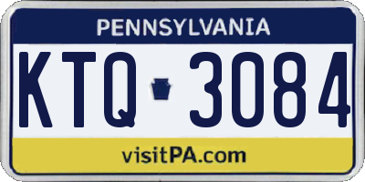 PA license plate KTQ3084