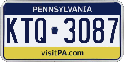 PA license plate KTQ3087
