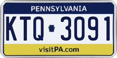 PA license plate KTQ3091