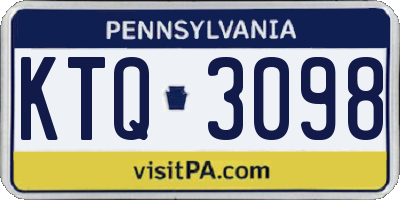 PA license plate KTQ3098