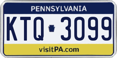 PA license plate KTQ3099