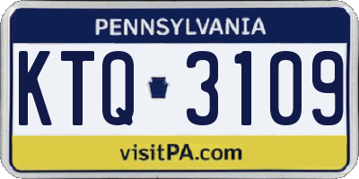 PA license plate KTQ3109