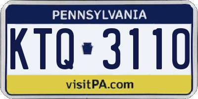 PA license plate KTQ3110