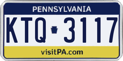 PA license plate KTQ3117