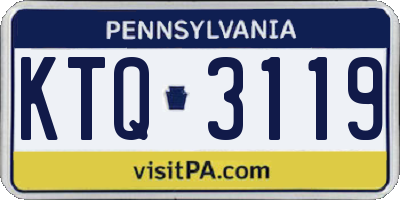 PA license plate KTQ3119