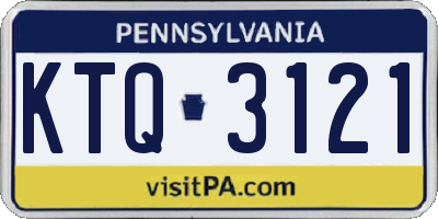 PA license plate KTQ3121