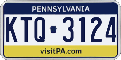 PA license plate KTQ3124
