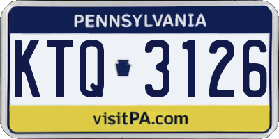 PA license plate KTQ3126