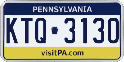 PA license plate KTQ3130