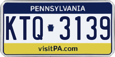 PA license plate KTQ3139