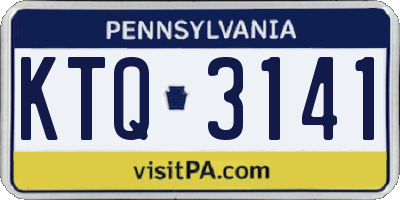 PA license plate KTQ3141