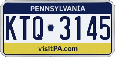 PA license plate KTQ3145