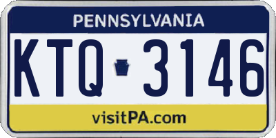PA license plate KTQ3146