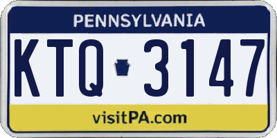 PA license plate KTQ3147