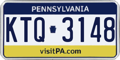 PA license plate KTQ3148