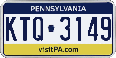 PA license plate KTQ3149