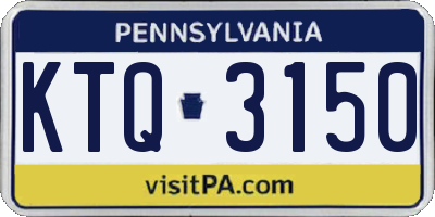 PA license plate KTQ3150