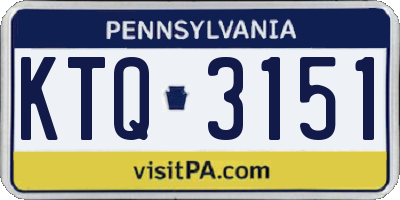 PA license plate KTQ3151