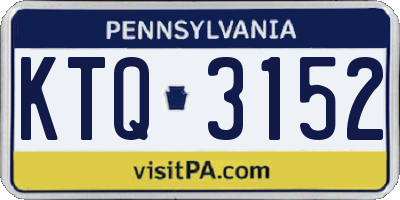 PA license plate KTQ3152