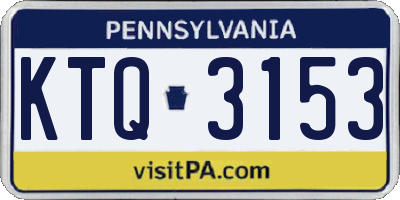 PA license plate KTQ3153