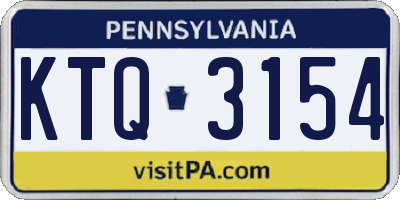 PA license plate KTQ3154
